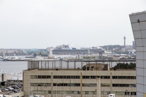 Diamond Princess in the port of Yokohama, Saturday, September 27.